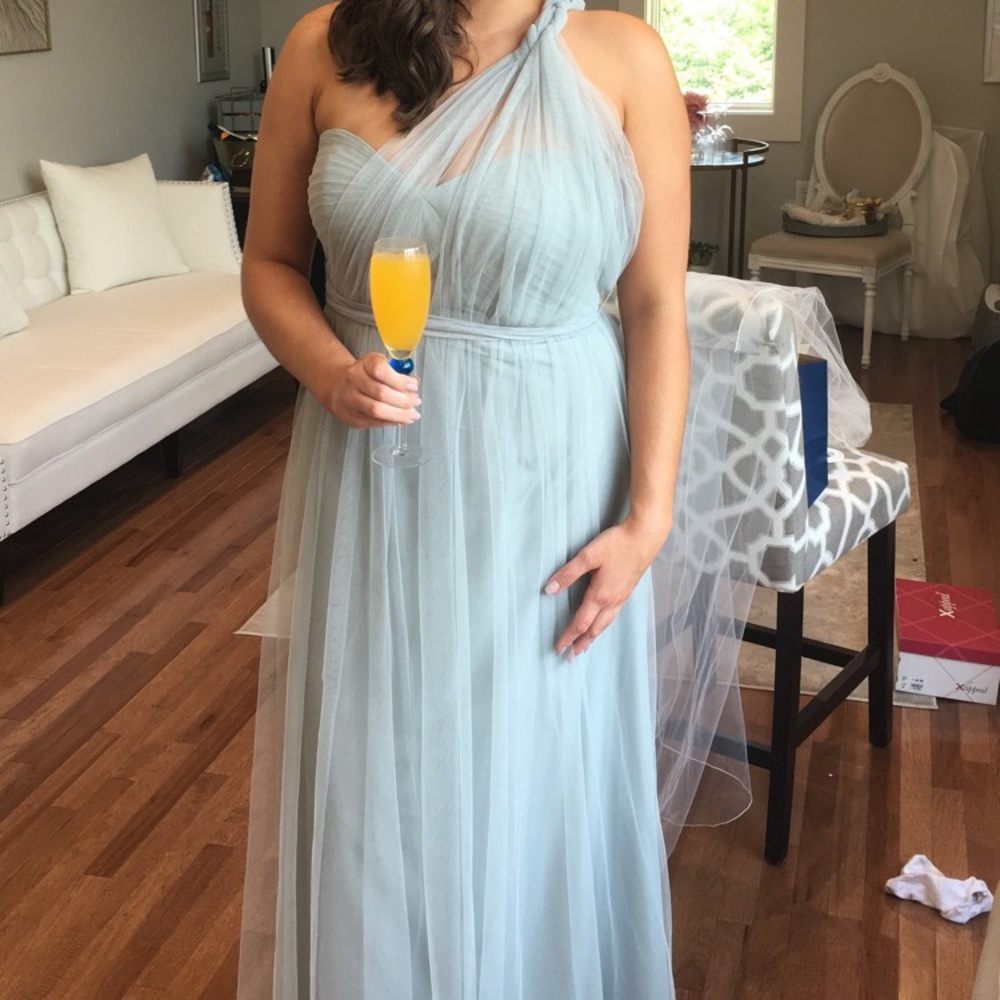 Jenny Yoo Annabelle Morning Mist bridesmaid dress